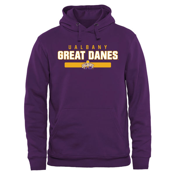 Men NCAA Albany Great Danes Team Strong Pullover Hoodie Purple->more ncaa teams->NCAA Jersey